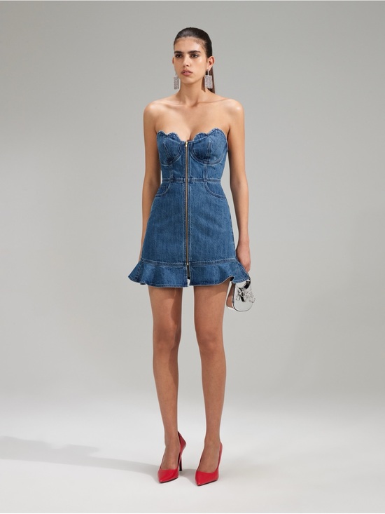 Self-Portrait Dresses & Skirts - NWT- Self-Portrait Strapless Denim Mini Dress BRAND NEW WITH TAGS